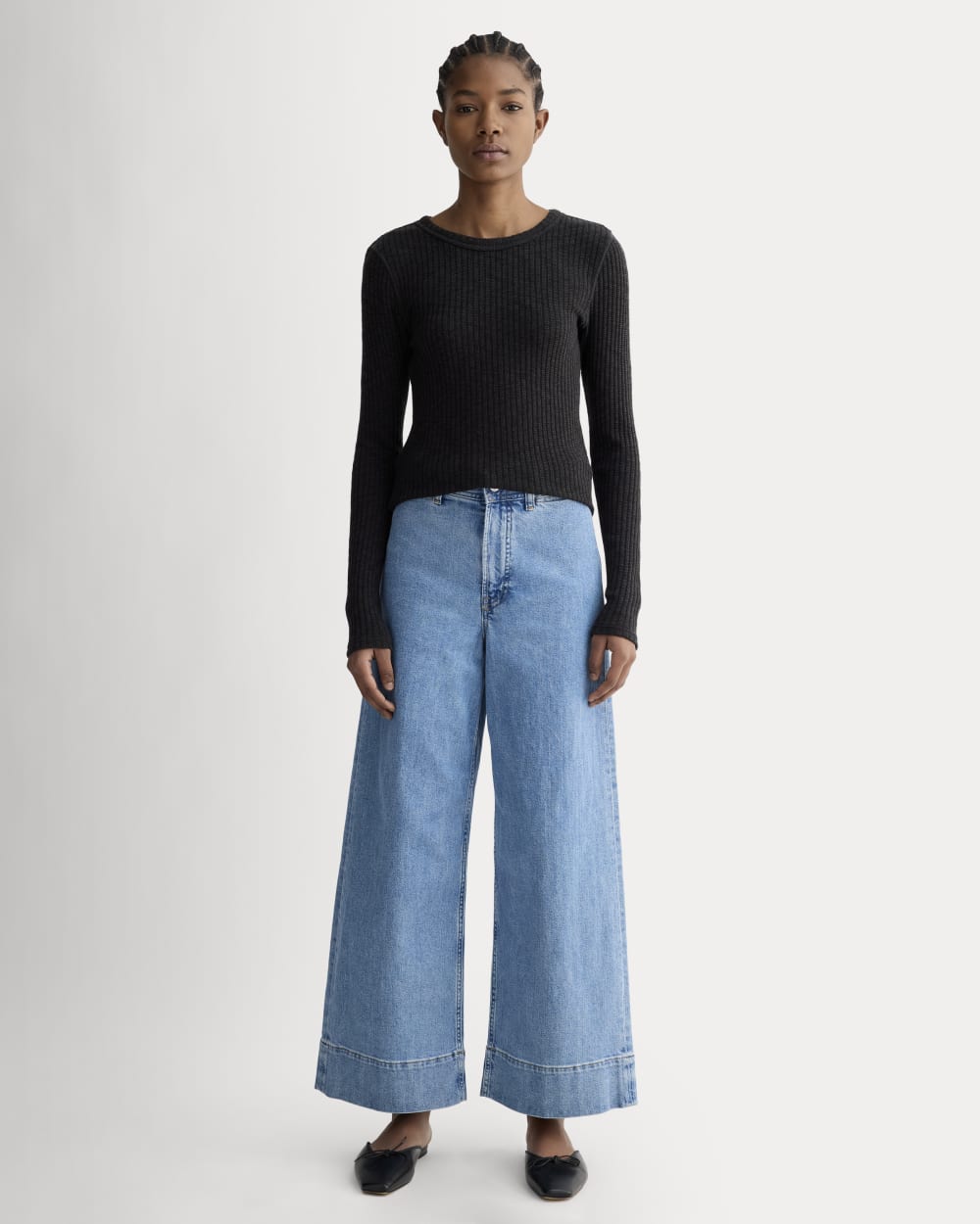 The Cozy Rib Long-Sleeve Tee | Black