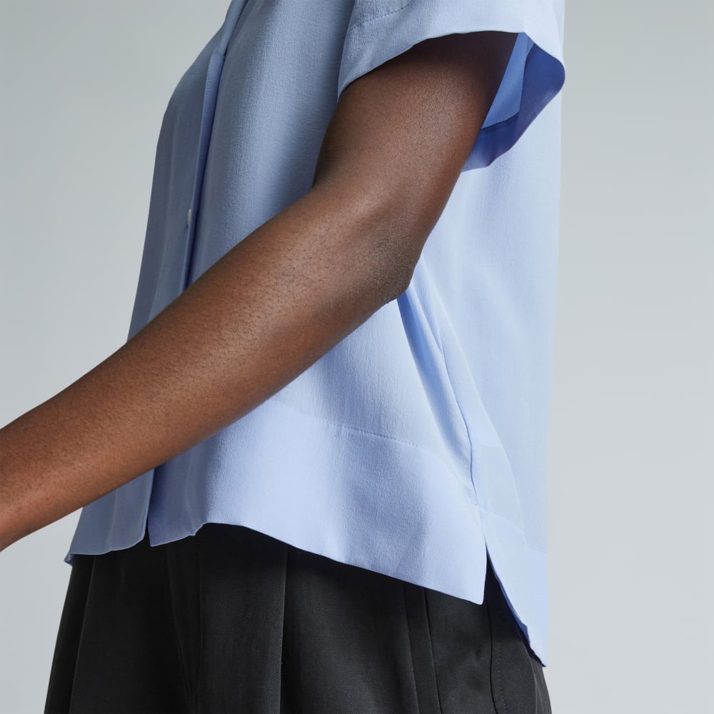 The Notch Shirt in Washable Silk | Periwinkle