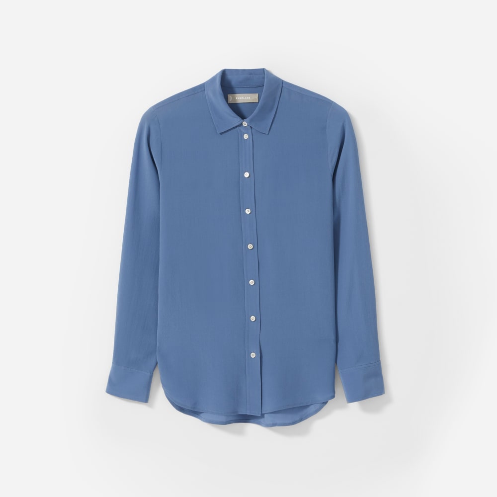 The Must-Have Shirt in Washable Silk | French Blue