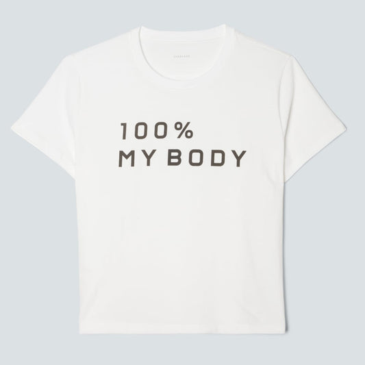 The 100% My Body Box-Cut Tee | White