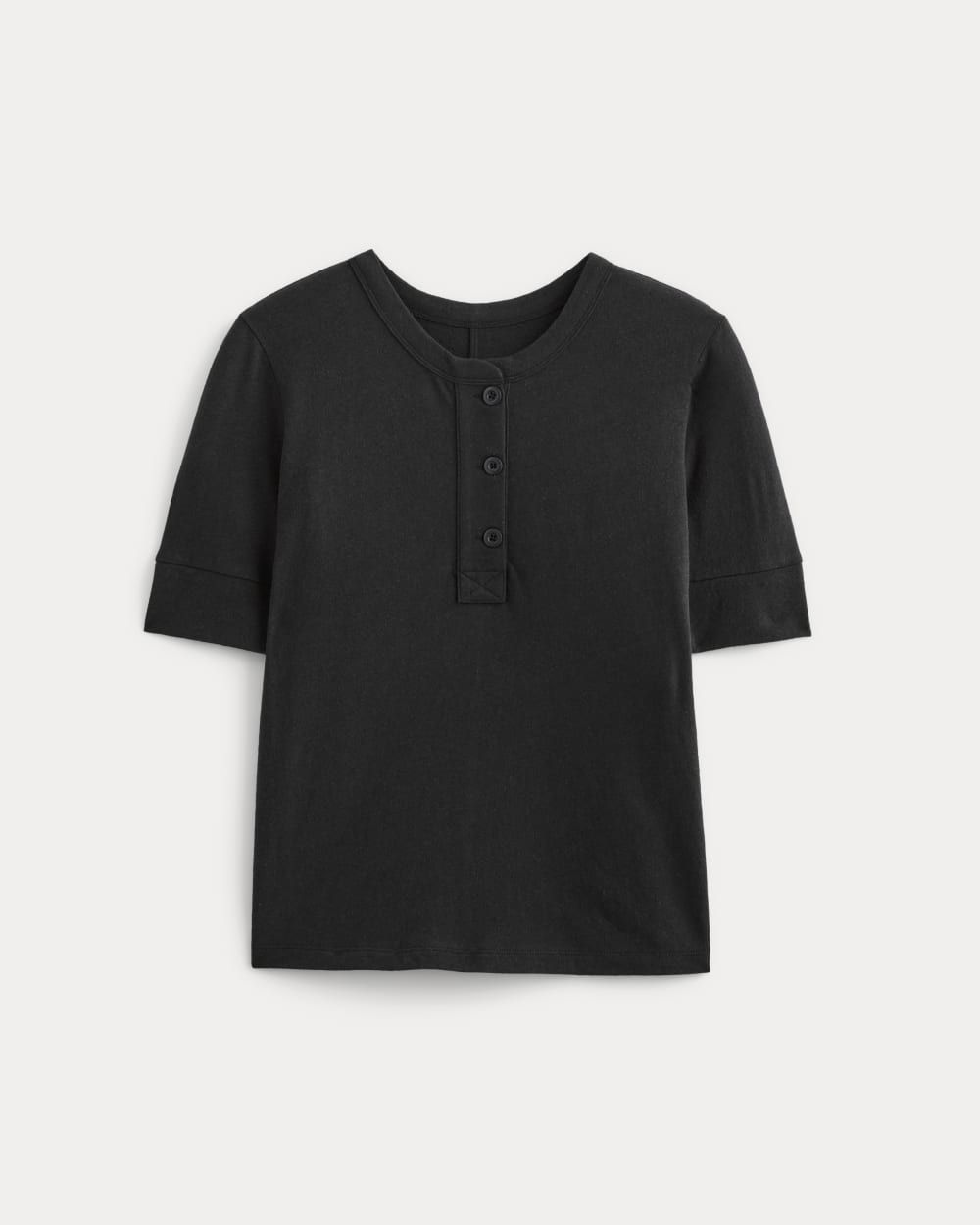 The Henley in Cotton Linen | Black