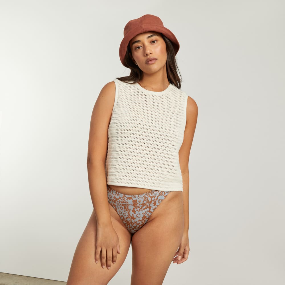 The Thigh-High Bikini Bottom | Honey Floral