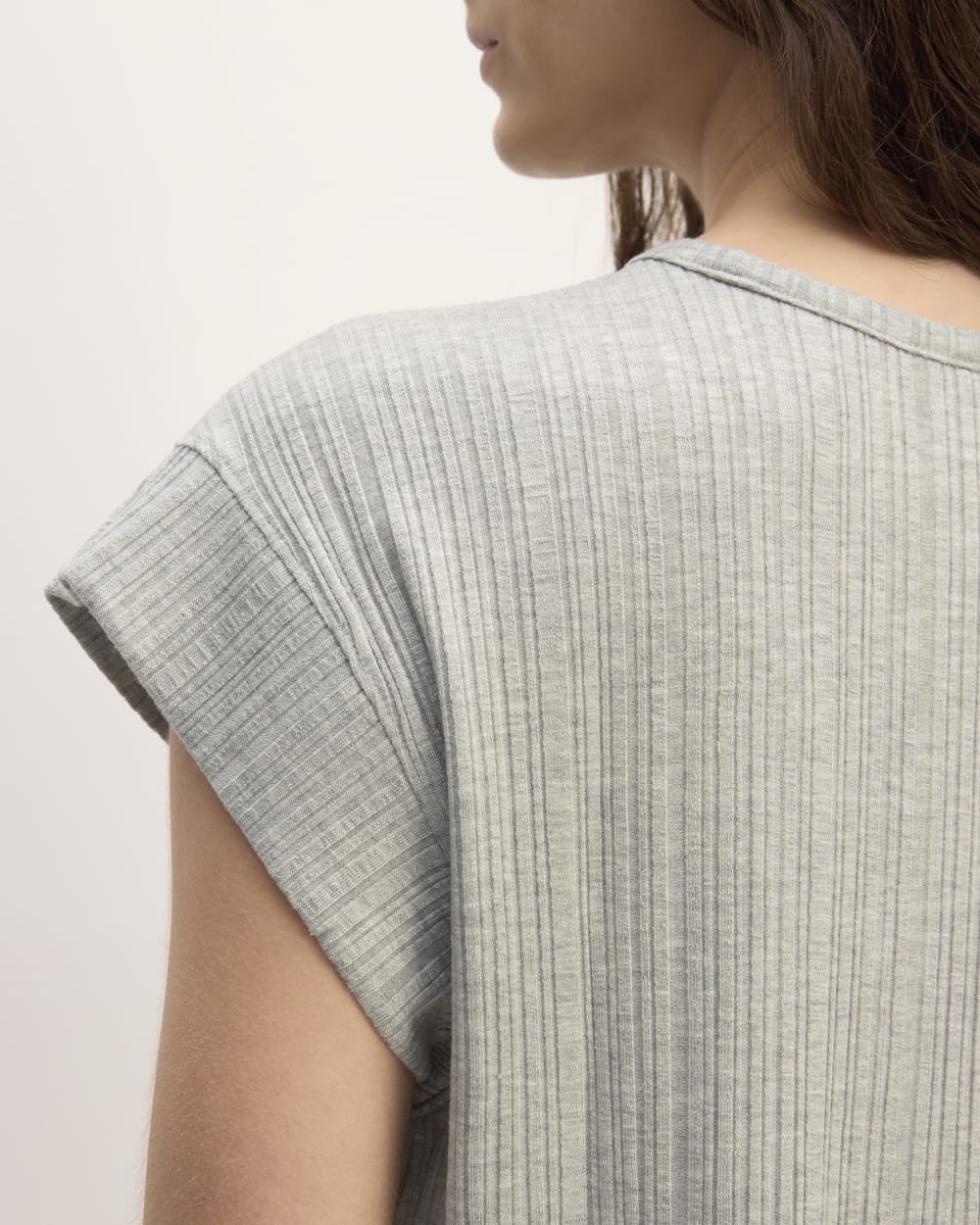 The Rib Muscle Tee | Heathered Grey