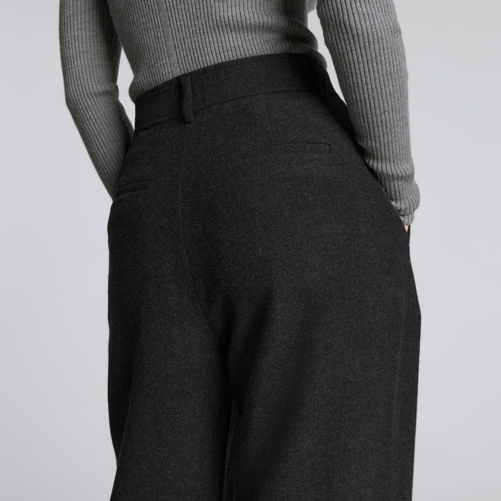 The ReWool® Way-High Drape Pant | Heathered Charcoal