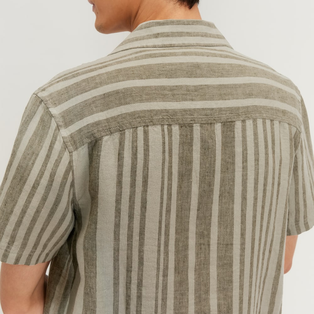 The Resort Shirt in Linen | Seagrass / Kalamata