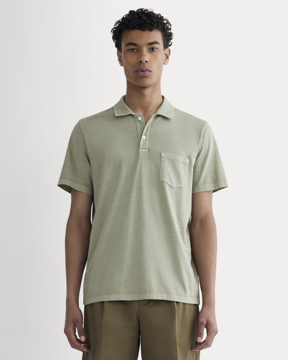 The Essential Organic Garment-Dyed Polo | Seagrass