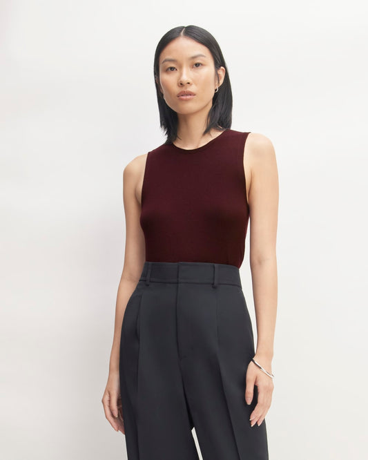 The Tank in Ultrasoft Merino | Burgundy