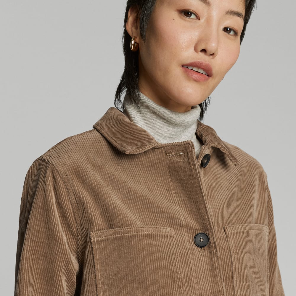 The Corduroy Long Shirt Jacket | Toasted Coconut