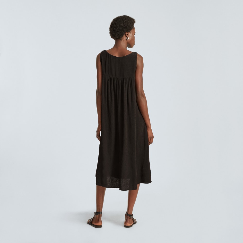 The Naia™ Ripple Tank Dress | Black