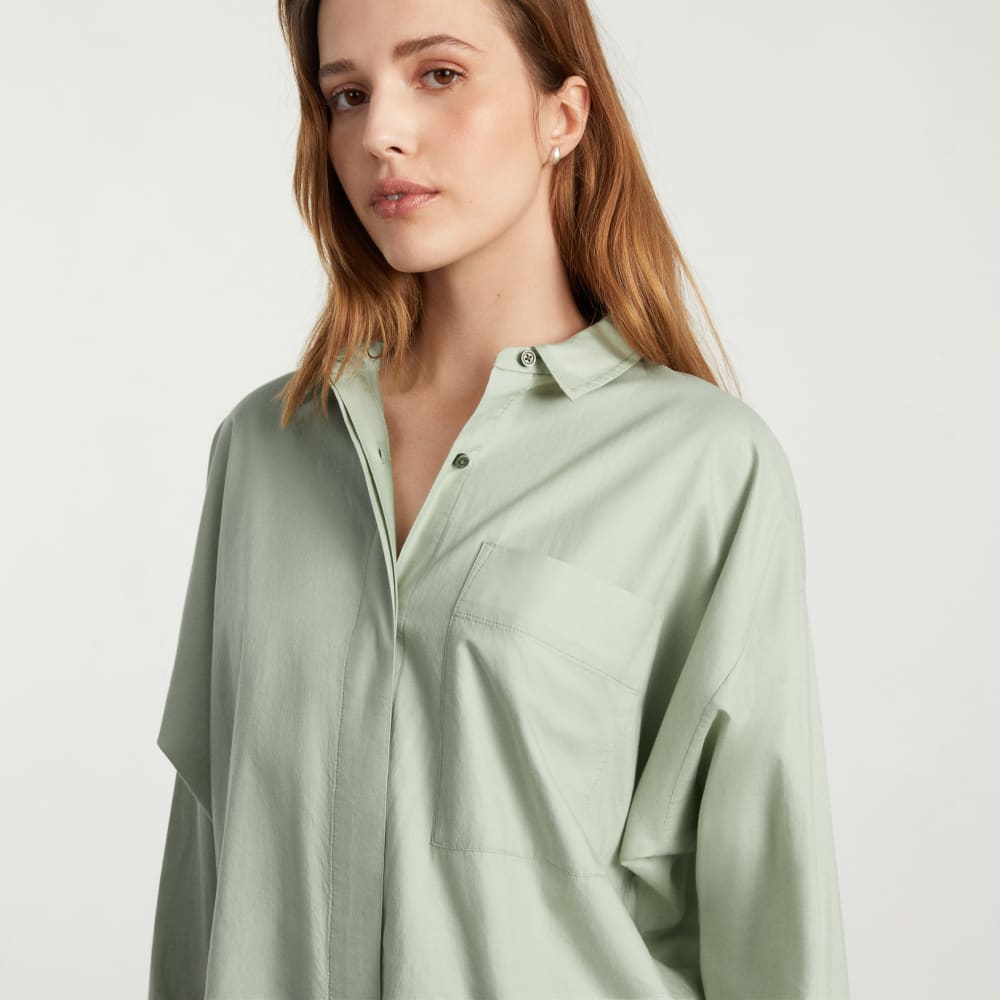 The Oversized Silky Cotton Shirt | Laurel