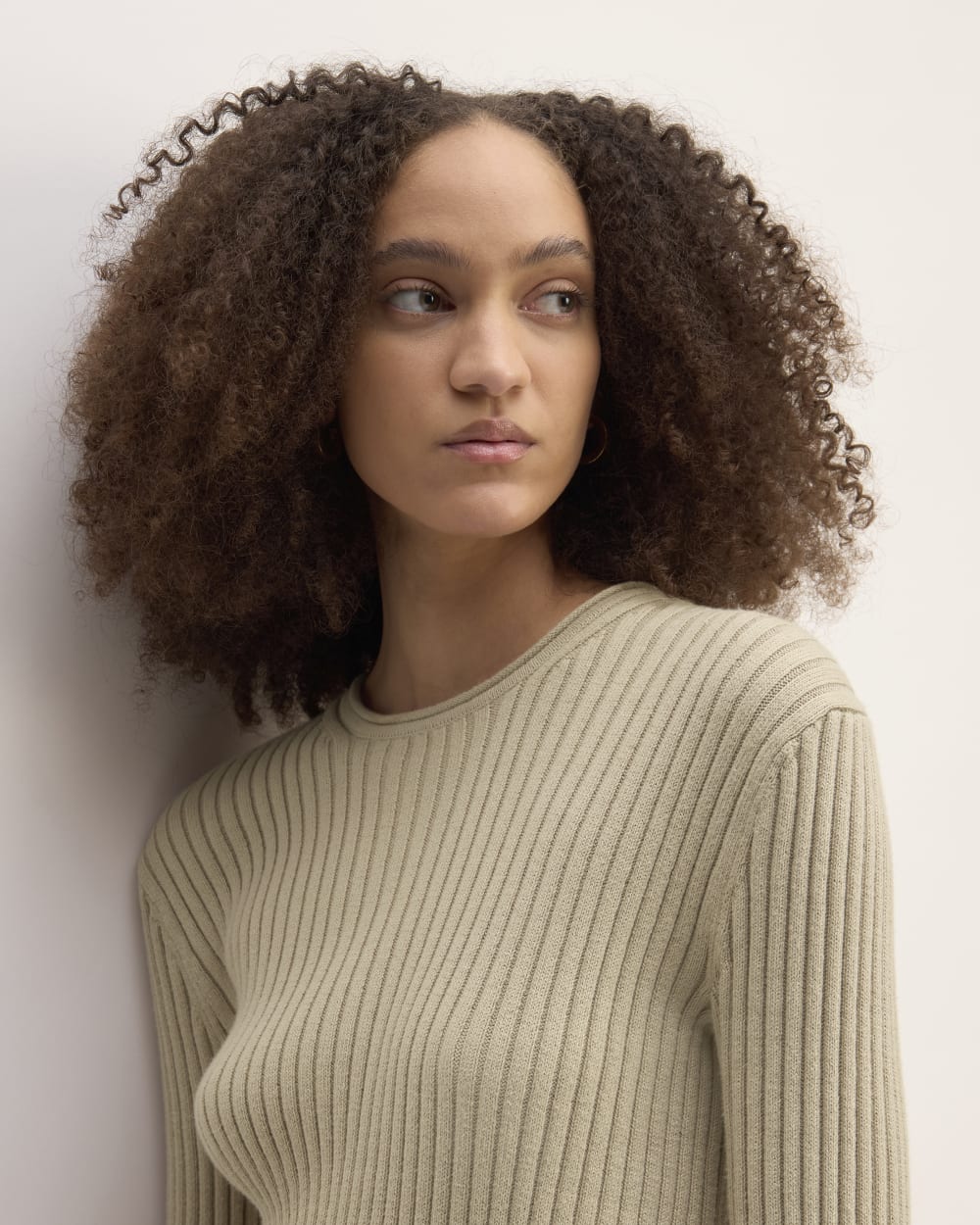 The Cotton Rib Crew | Trench Coat Khaki