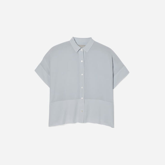 The Boxy Shirt in Washable Silk | Sky