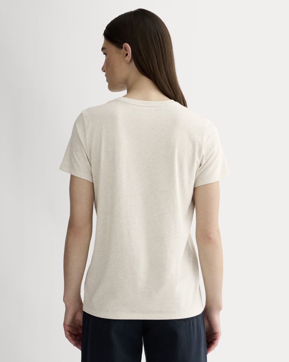 The Slim Crew in Essential Cotton | Heathered Oat