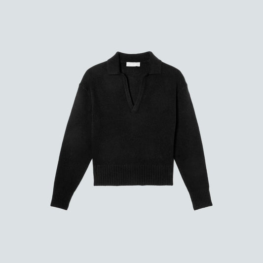 The Cashmere Polo | Black