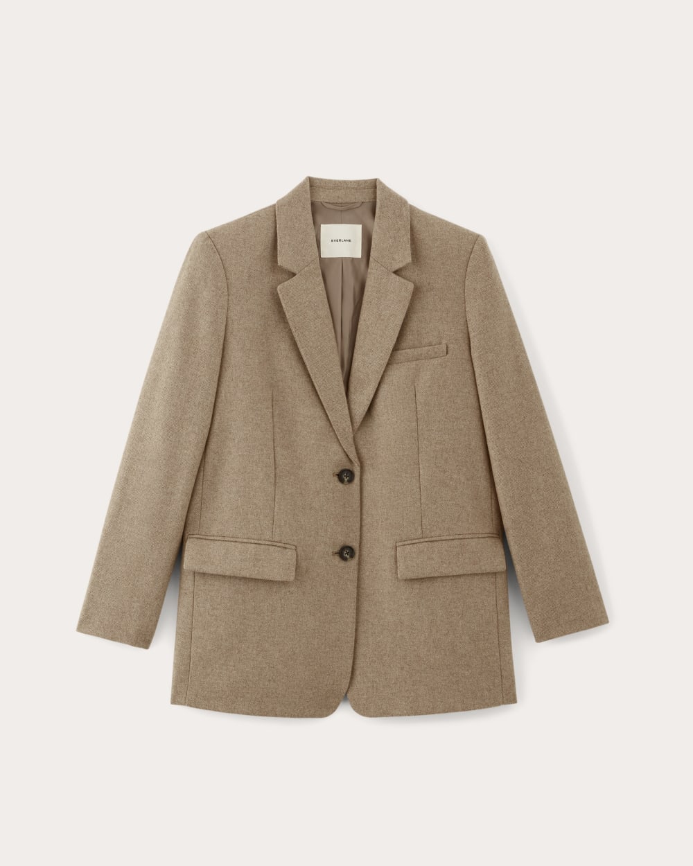 The Oversized Blazer in Wool | Beige Twill