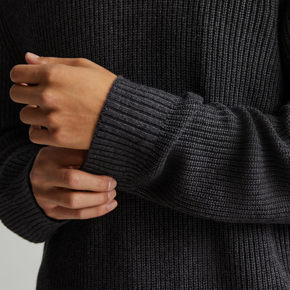 The No-Sweat Ribbed Crew | Heather Ash