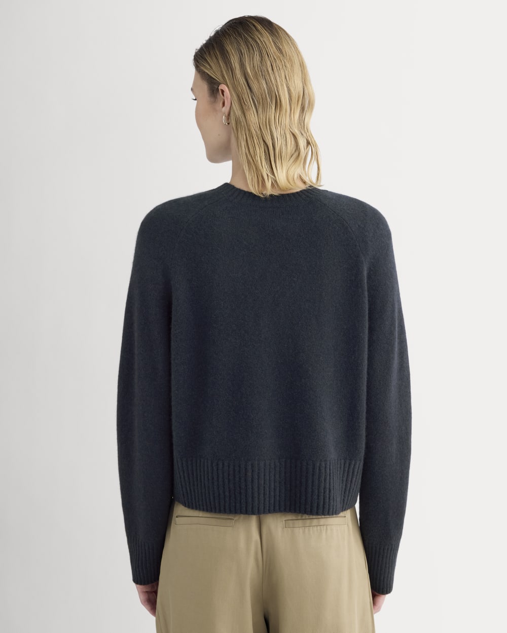 The Boxy Crew in Cashmere | Navy