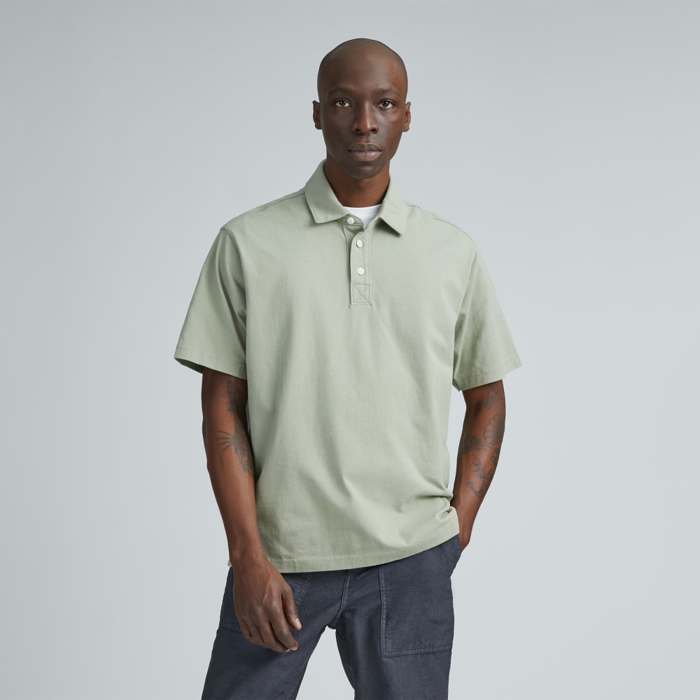 The Premium Weight Relaxed Polo | Seagrass