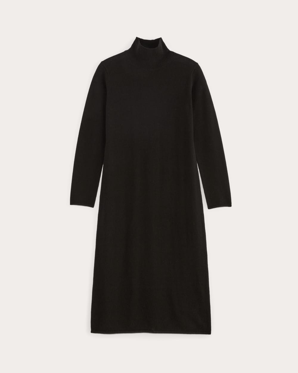 The Turtleneck Sweater Dress in Cashmere | Black