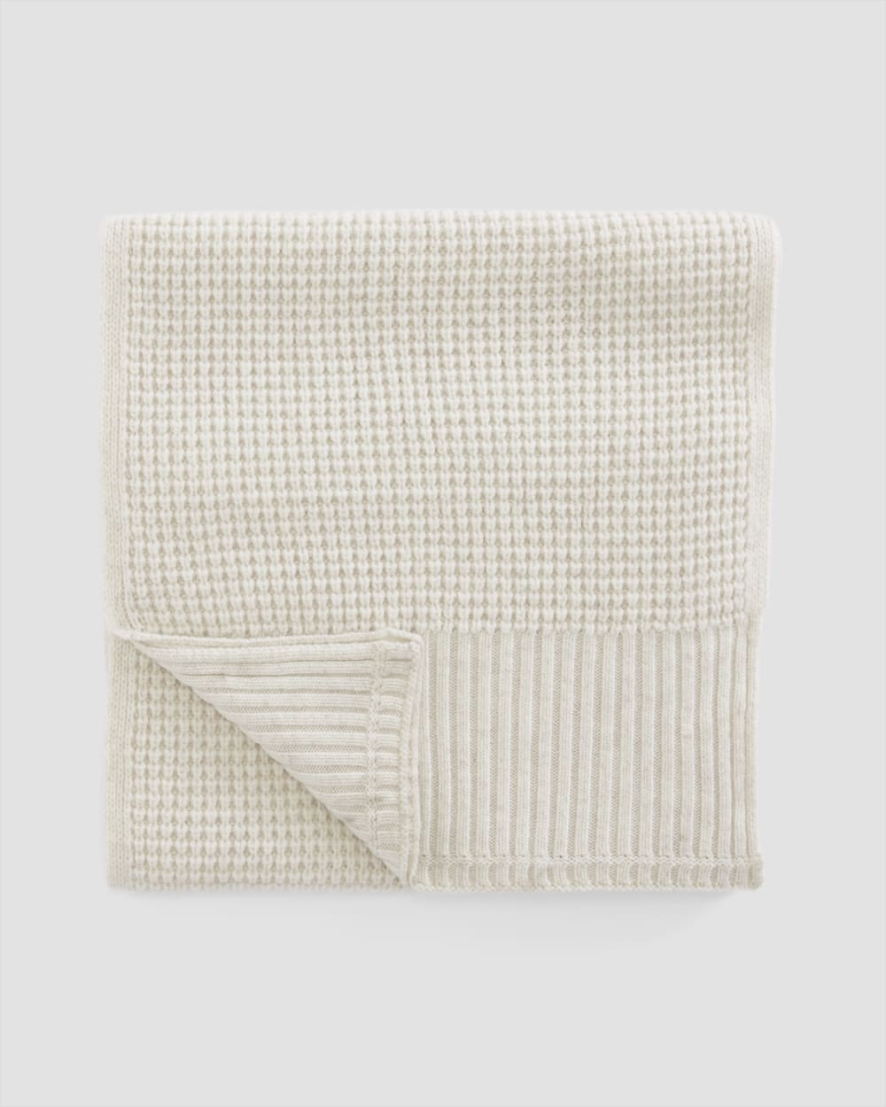 The Felted Merino Waffle-Knit Scarf | Heathered Oat