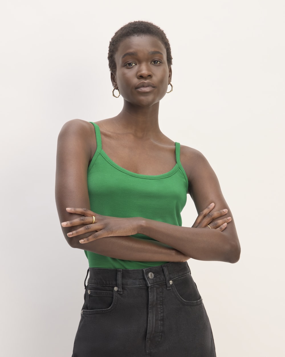 The Supima® Form Spaghetti Strap Cami | Grass Green