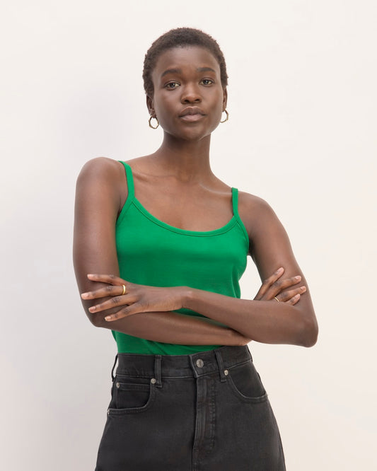 The Supima® Form Spaghetti Strap Cami | Grass Green