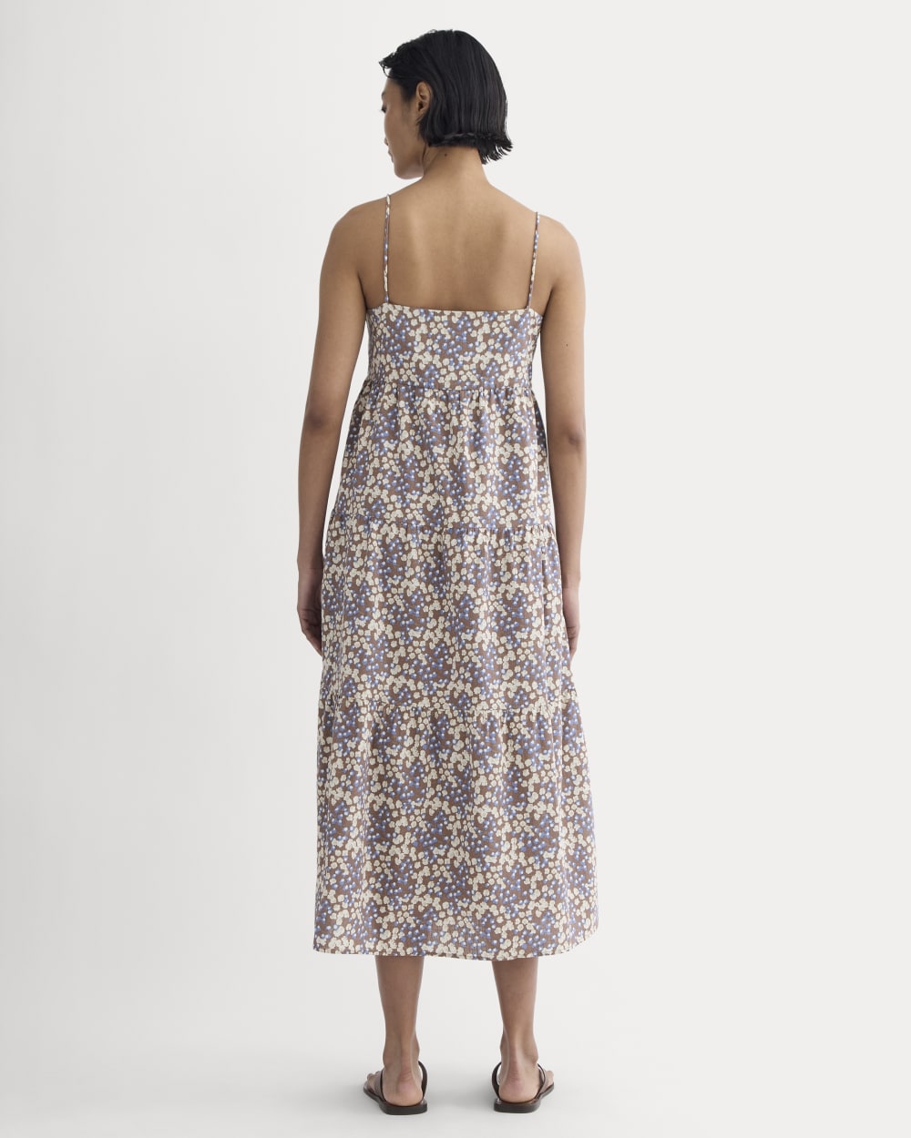 The Gauze Tiered Dress | Mocha Floral