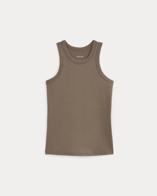 The Shimmy Cutaway Tank | Taupe