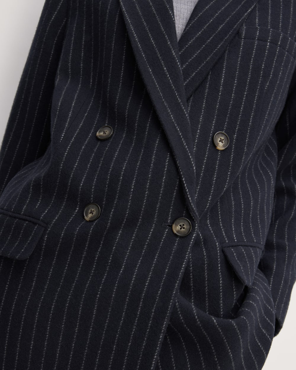The ReWool® Double-Breasted Blazer | Navy / Bone