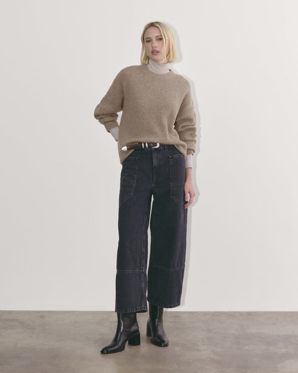 The Cocoon Crew in Wool Cashmere | Oatmeal