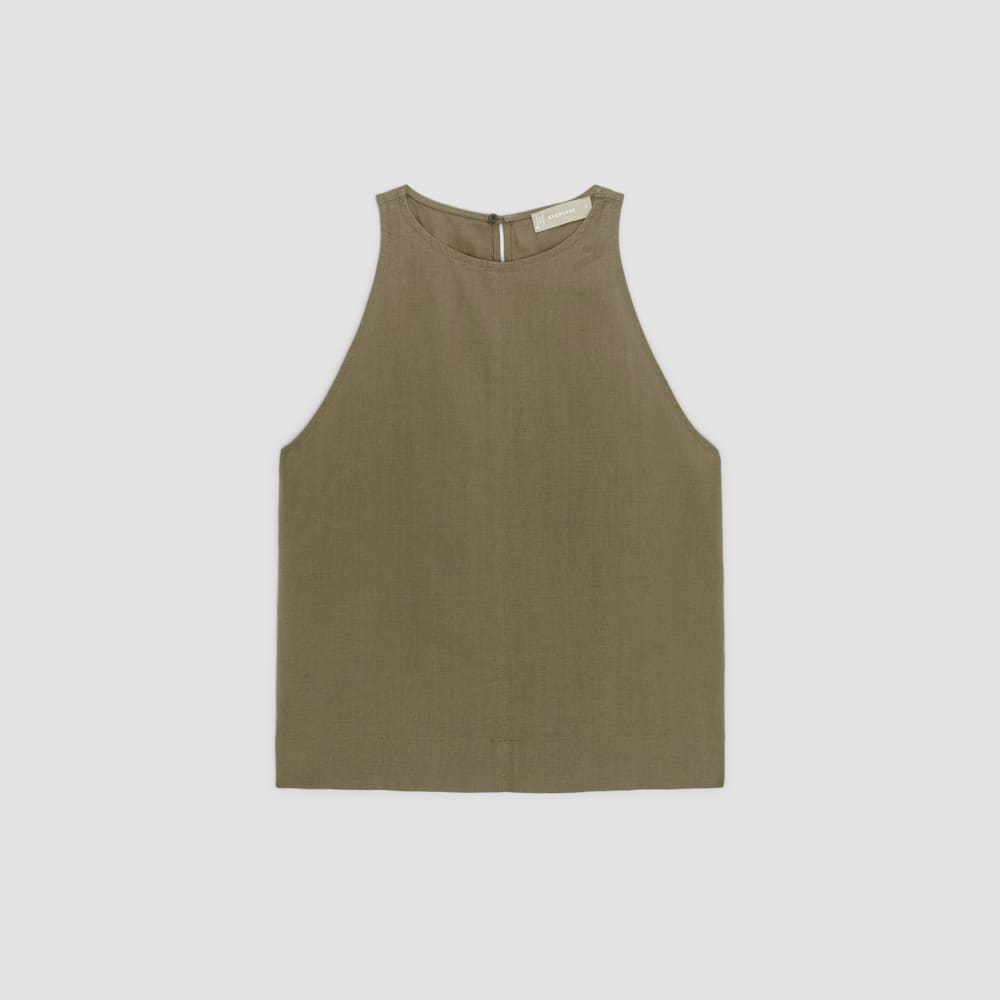 The Linen High-Neck Tank | Kalamata
