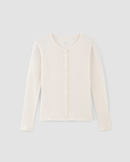 The Vintage Rib Cardigan | Bone