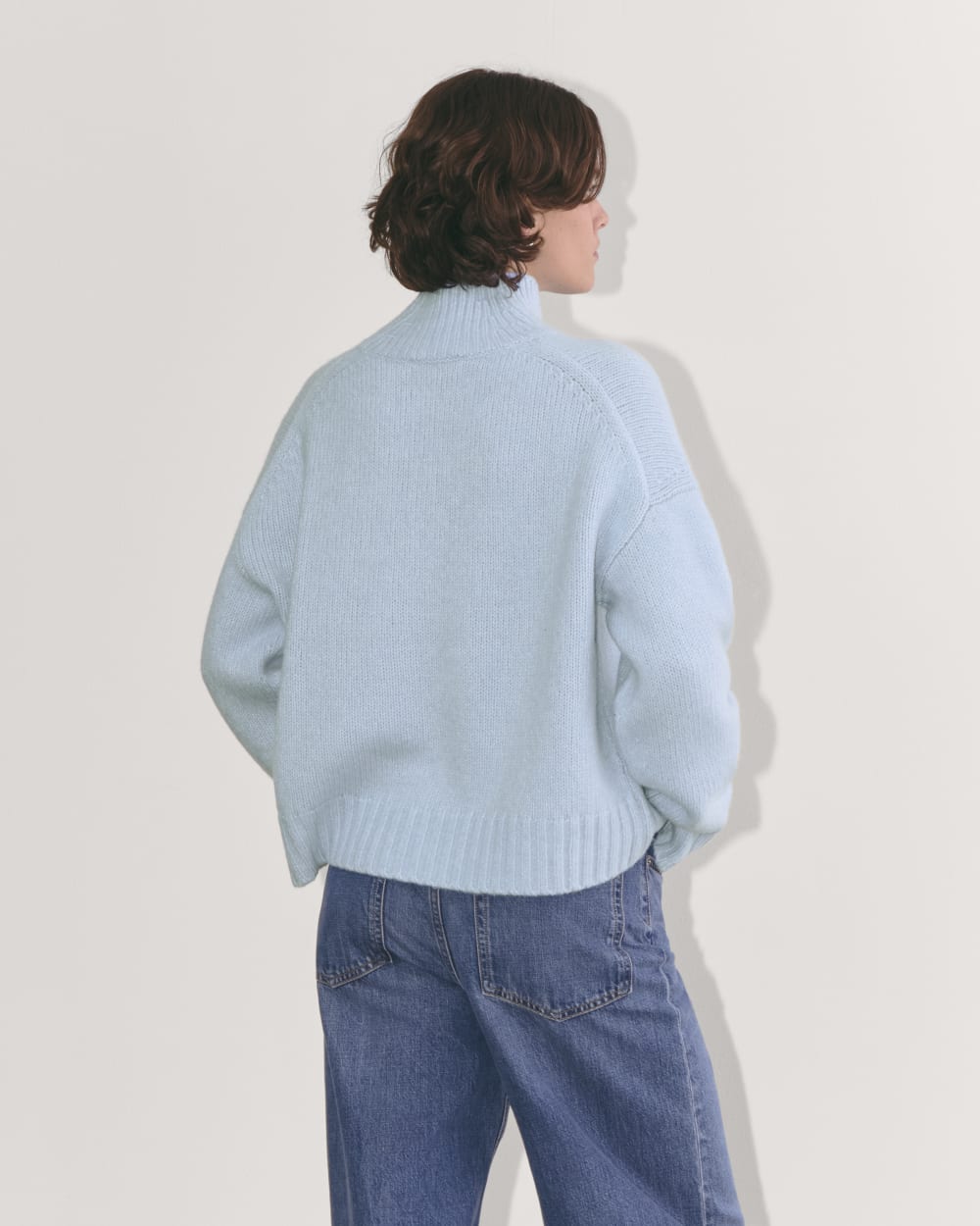 The Cloud Oversized Turtleneck | Chambray Blue