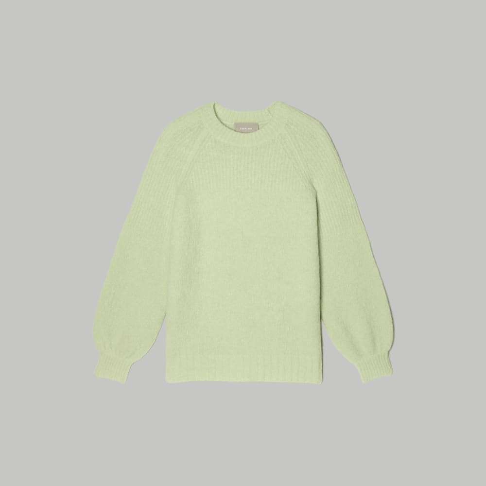 The SuperFuzz Alpaca Oversized Crew | Seafoam Green