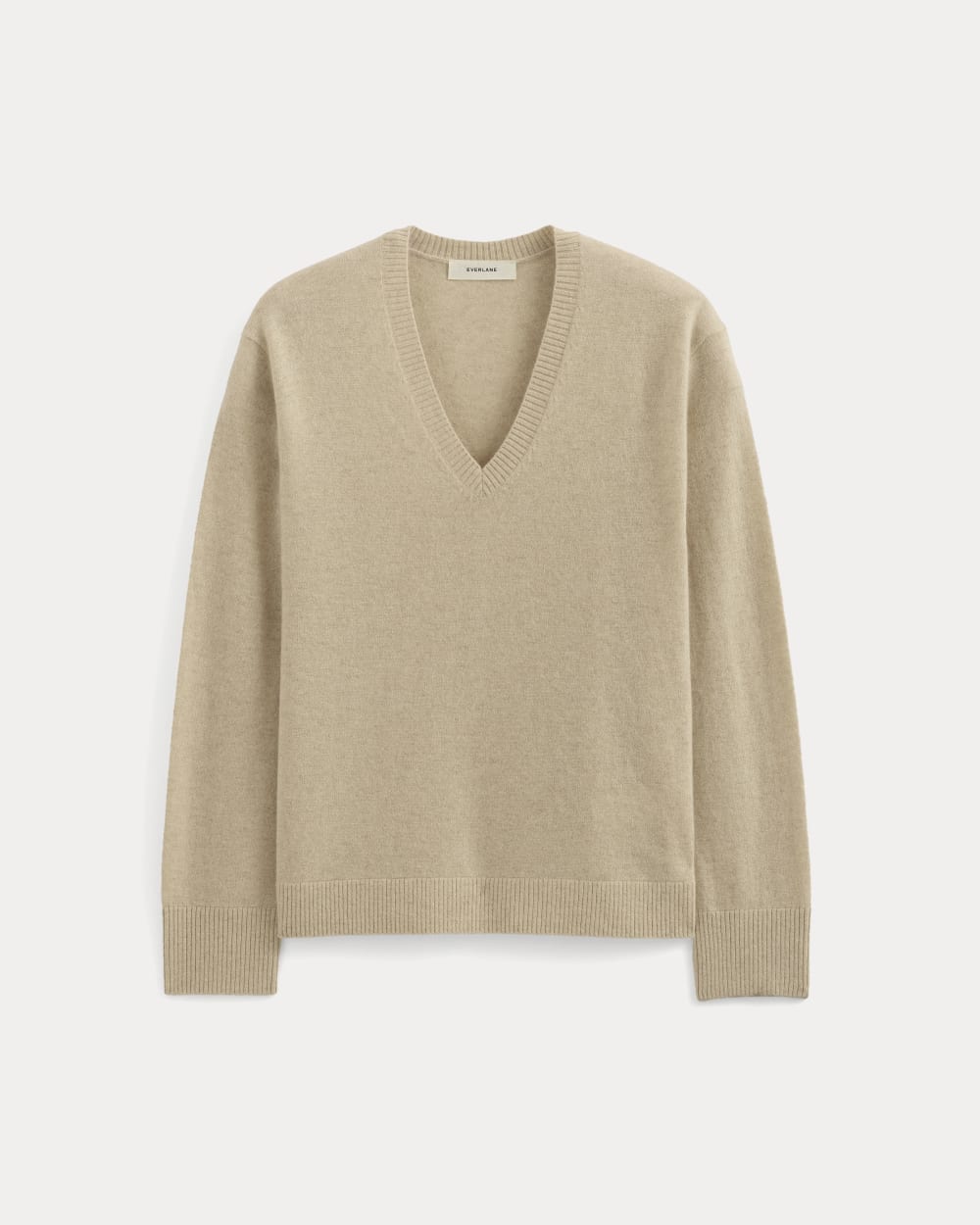 The Classic V in Cashmere | Heather Light Camel