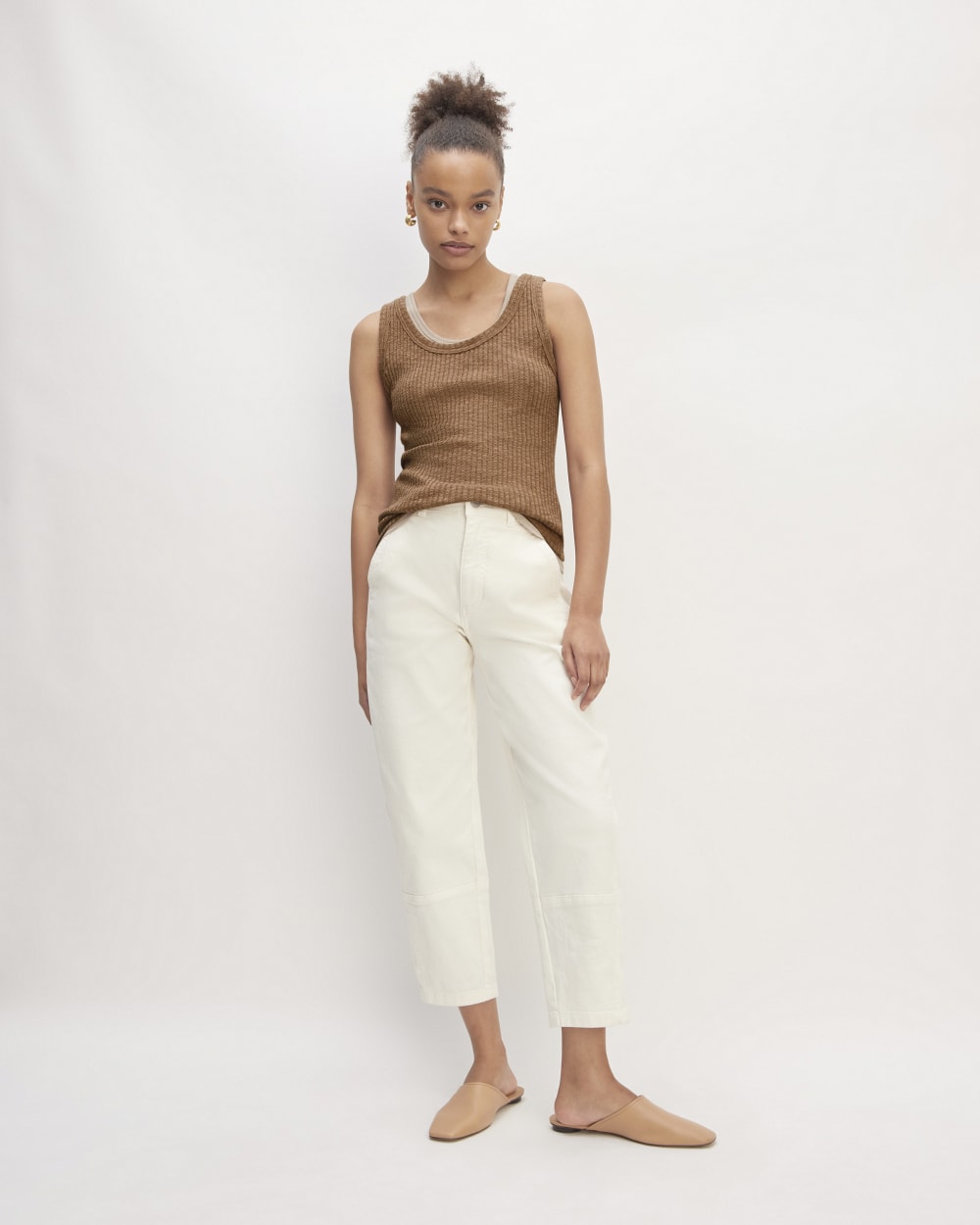 The Cozy Rib Tank | Carob Brown