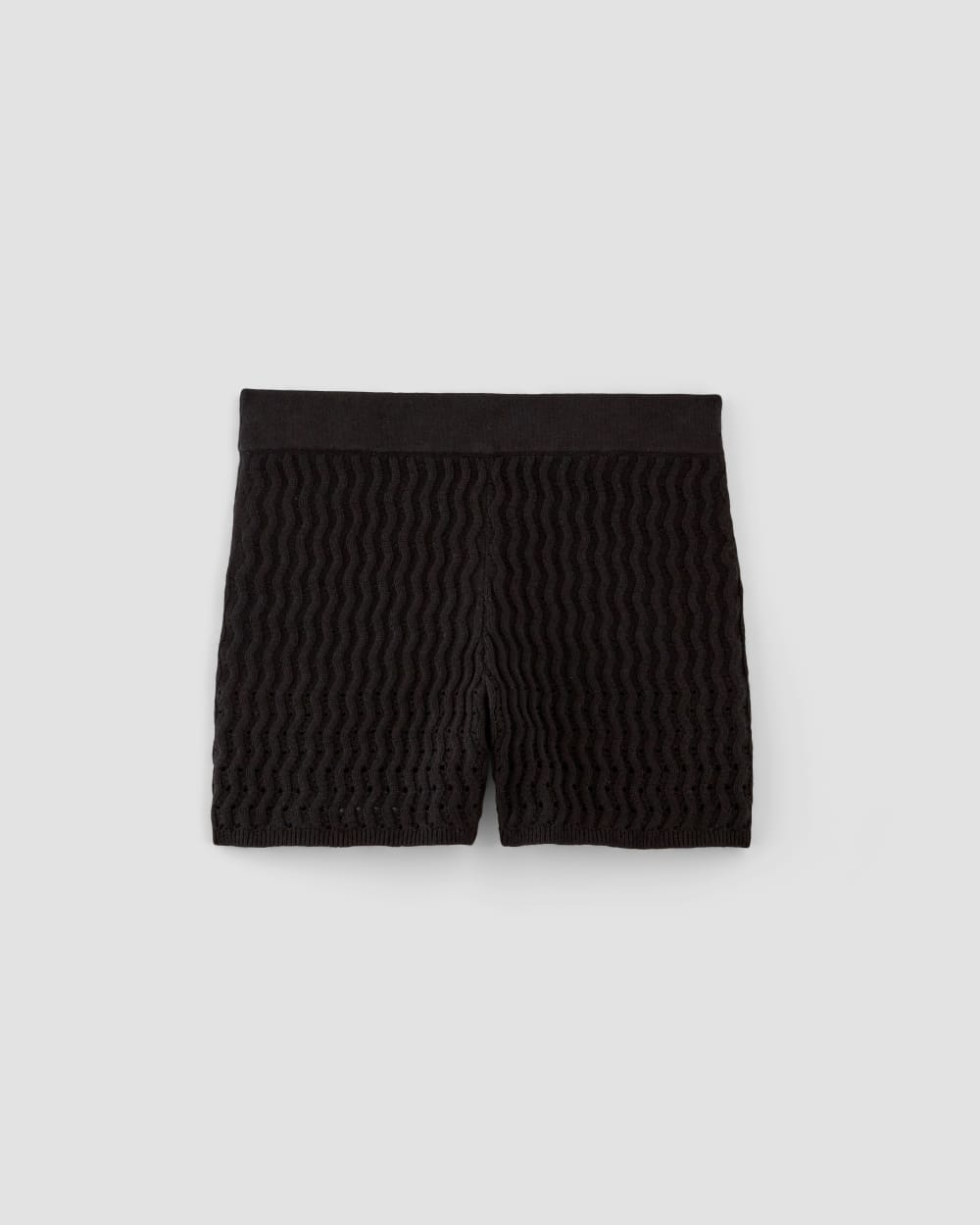 The Crochet Knit Short | Black
