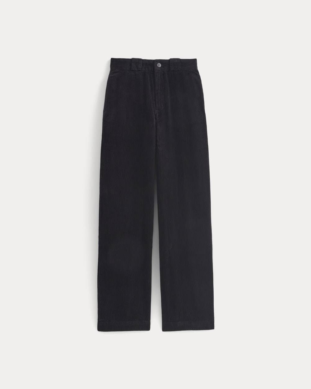 Corduroy Wide-Leg Trouser | Black