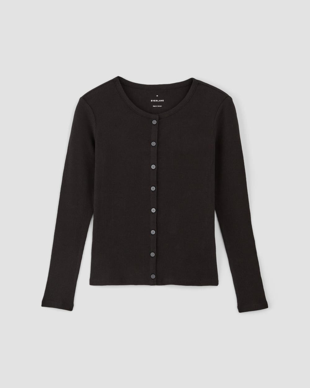 The Vintage Rib Cardigan | Black
