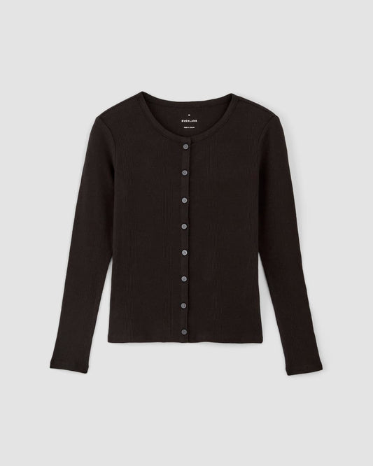 The Vintage Rib Cardigan | Black