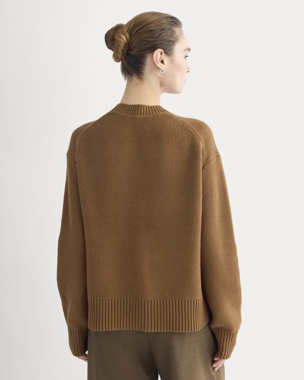 The Cotton Honeycomb Square Crew | Toffee