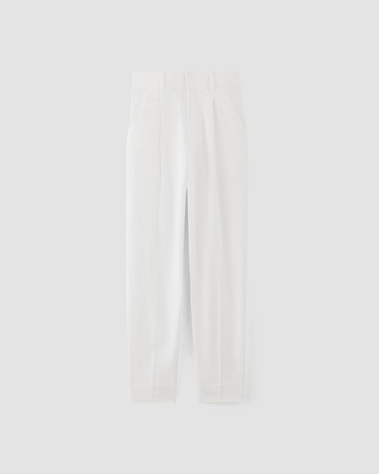 The Draper Tapered Pant in Buttersmooth | White