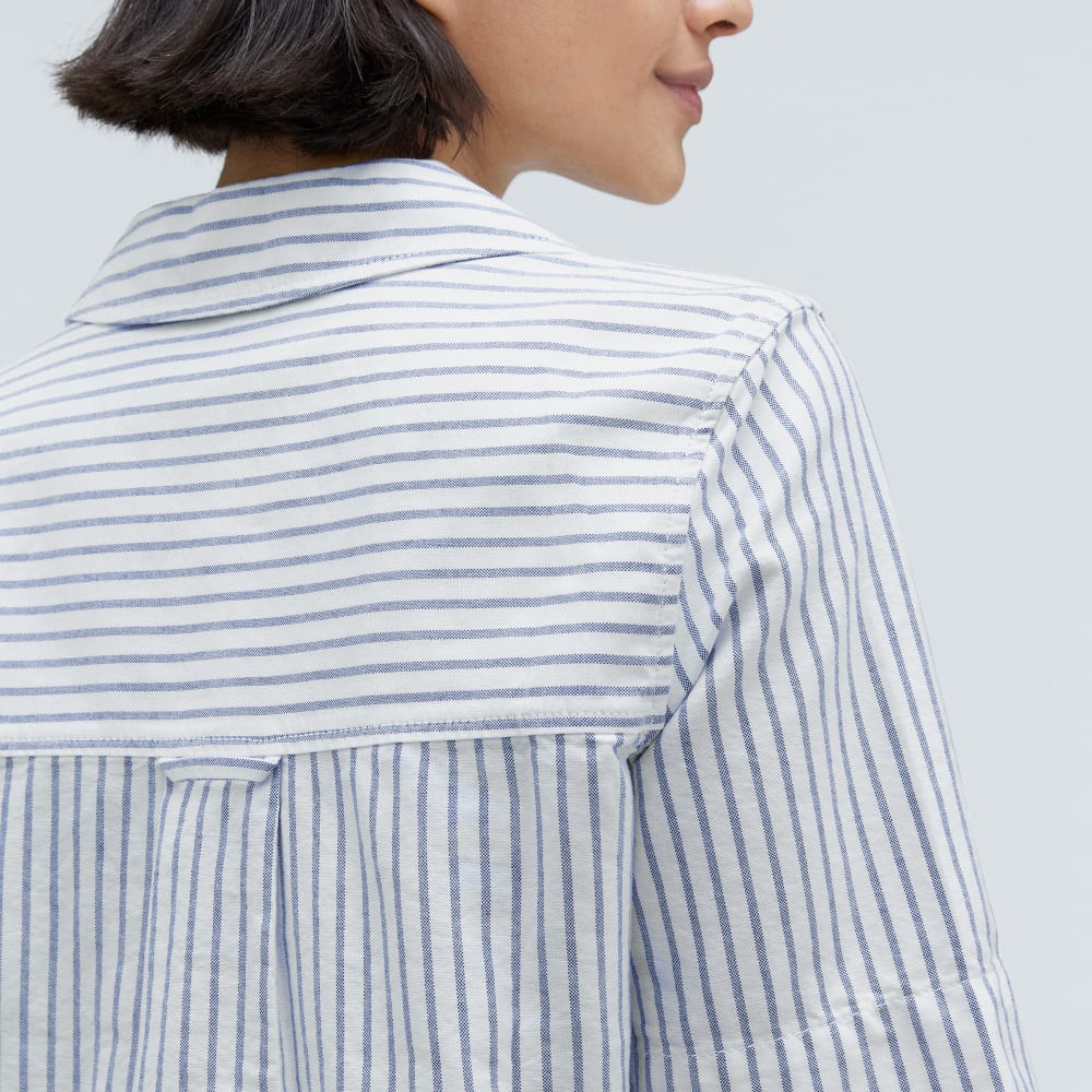 The Oxford Popover | Deep Blue / Canvas