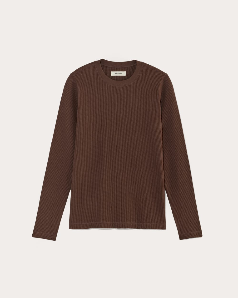 The Waffle Long-Sleeve Crew | Dark Mahogany