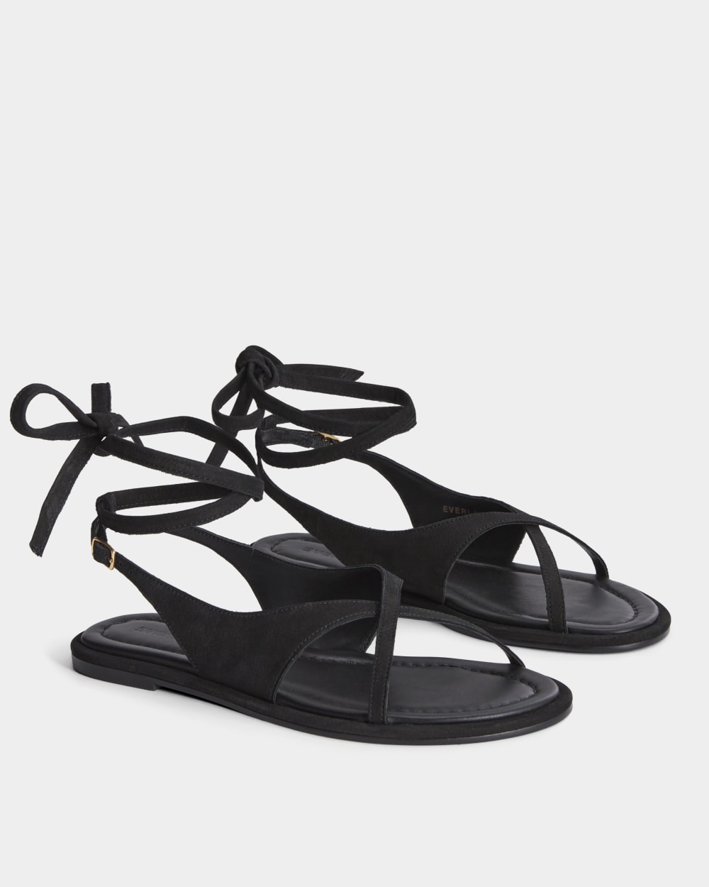 The Leather Crisscross Sandal | Black