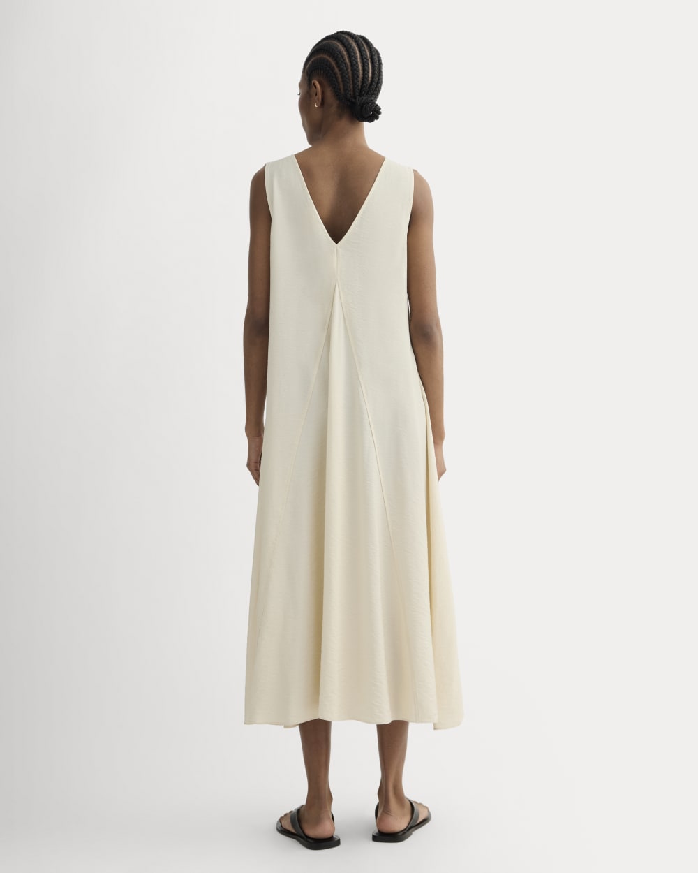 The V-Neck Dress in SoftLuxe | Sandshell