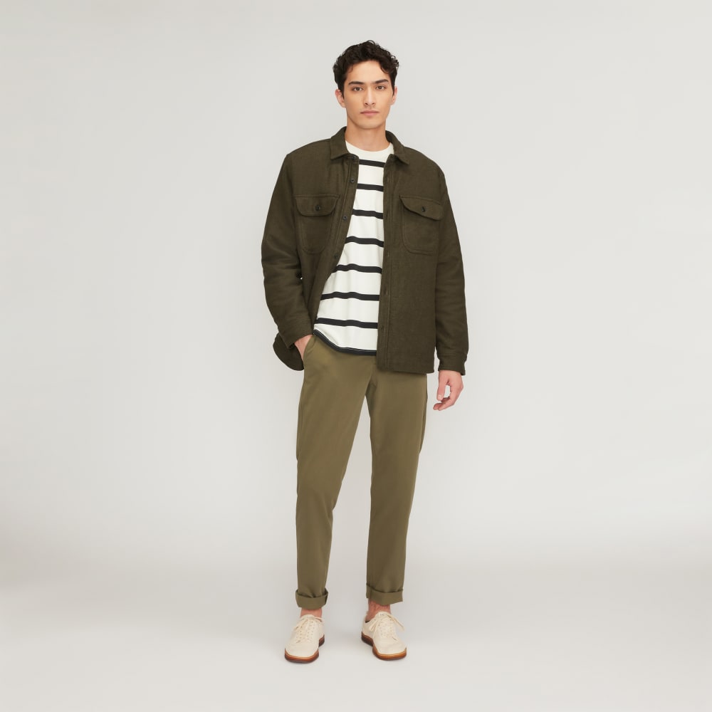 The ReNew Fleece-Lined Heavyweight Overshirt | Heathered Green