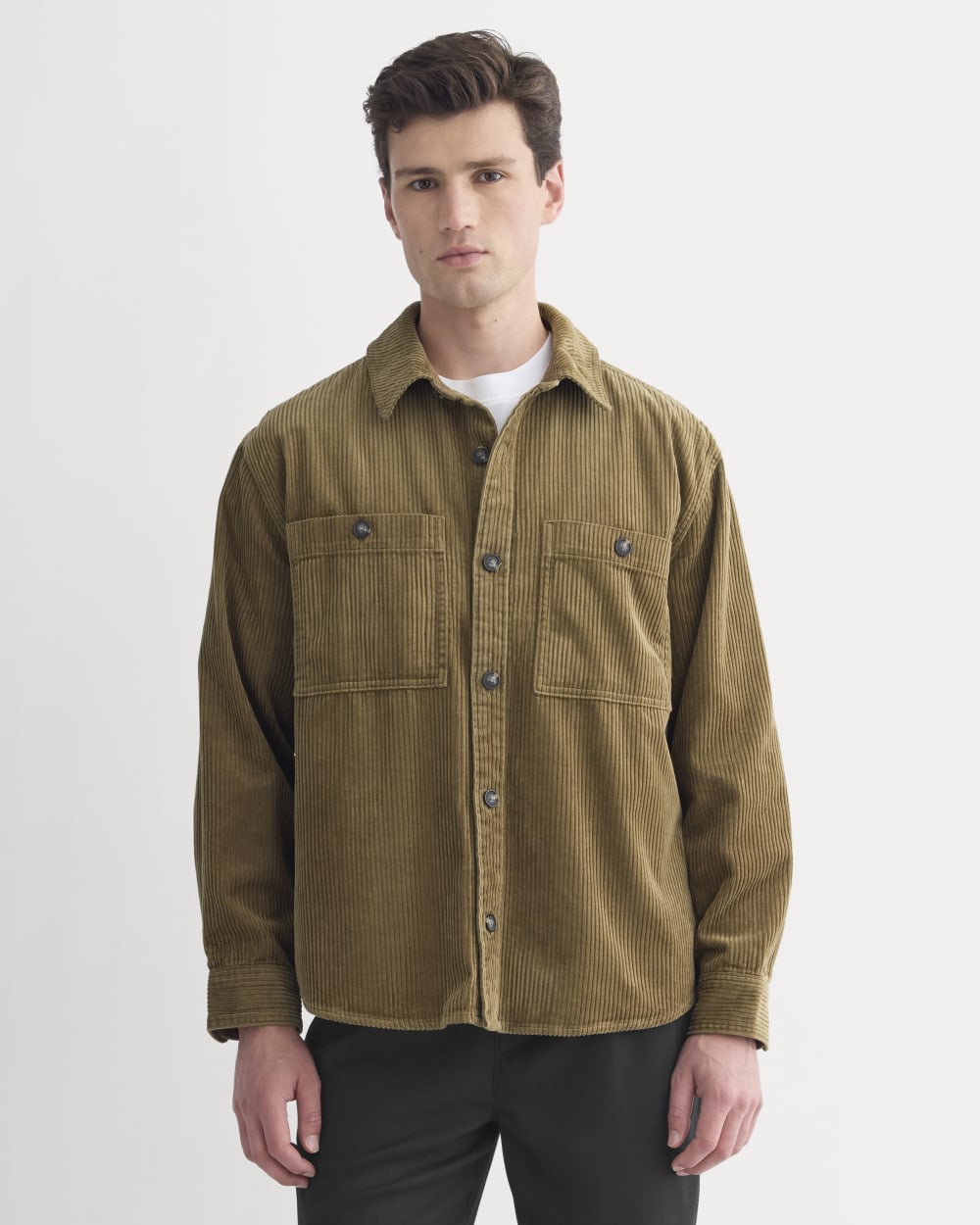 Wide Wale Corduroy Shirt | Aged Brass