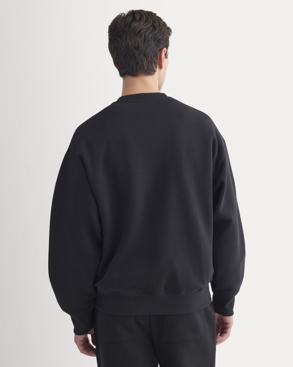 Luxe Fleece Crew Pullover | Black