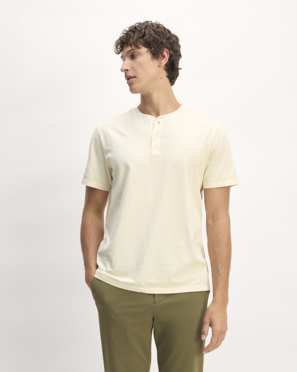 The Essential Organic Garment-Dyed Henley | Parchment
